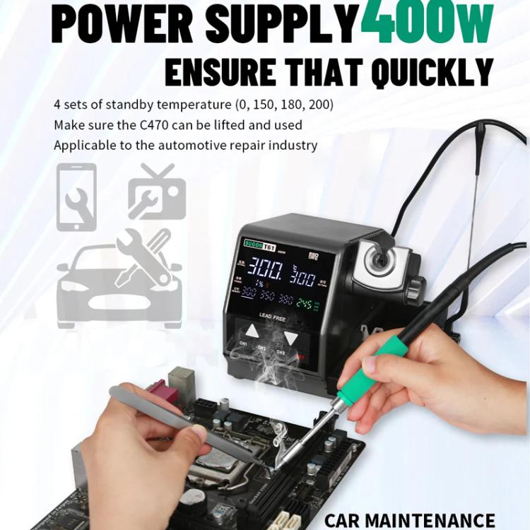 Precision Soldering Station 400W High Power Soldering Iron, SUGON T61+T245 Handle+470 Tips x 3, SUGON T61+T245 Handle+245 Tips x 3, SUGON T61+T245 Handle+470/245 Tips x 6