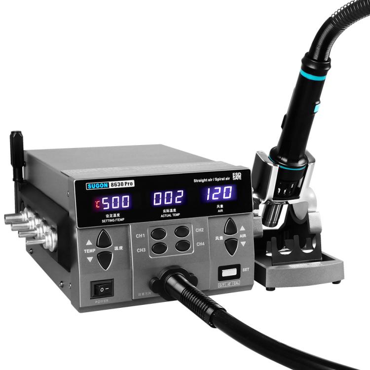 SUGON 8630 Pro Large Wind Power Cell Phone Repair CPU Digital Display Hot Air Soldering Station, EU Plug, US Plug