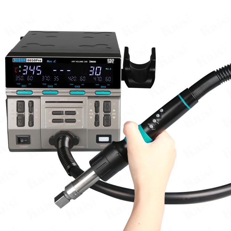 SUGON 8650Pro Curve Hot Air Soldering Station 1300W High Wind Power Maintenance Motherboard CPU Desoldering Station, EU Plug, US Plug