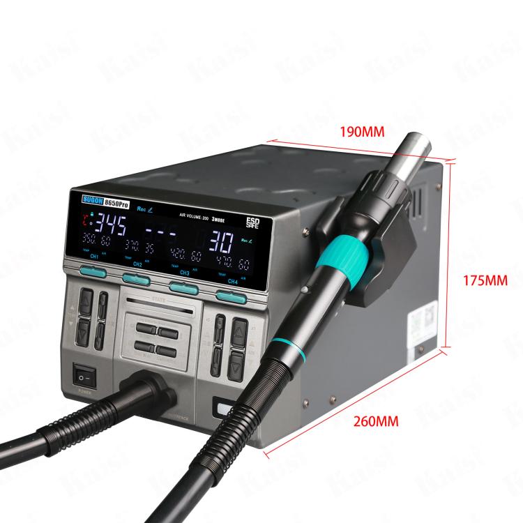 SUGON 8650Pro Curve Hot Air Soldering Station 1300W High Wind Power Maintenance Motherboard CPU Desoldering Station, EU Plug, US Plug