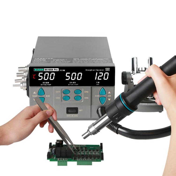 SUGON 8610DX-Pro 1000W Digital Display Hot Air Welding Station Cell Phone Repair Welding, EU Plug, US Plug