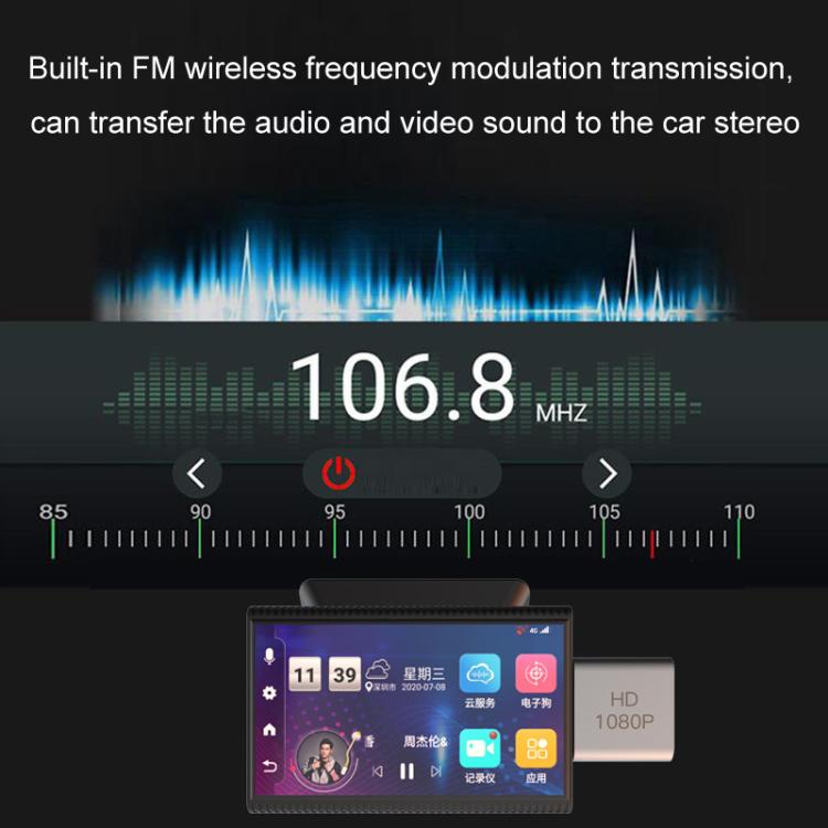 International Version AI Operation 4G Night Vision Remote Monitoring Driving Recorder, Front + Rear, Front + Inside
