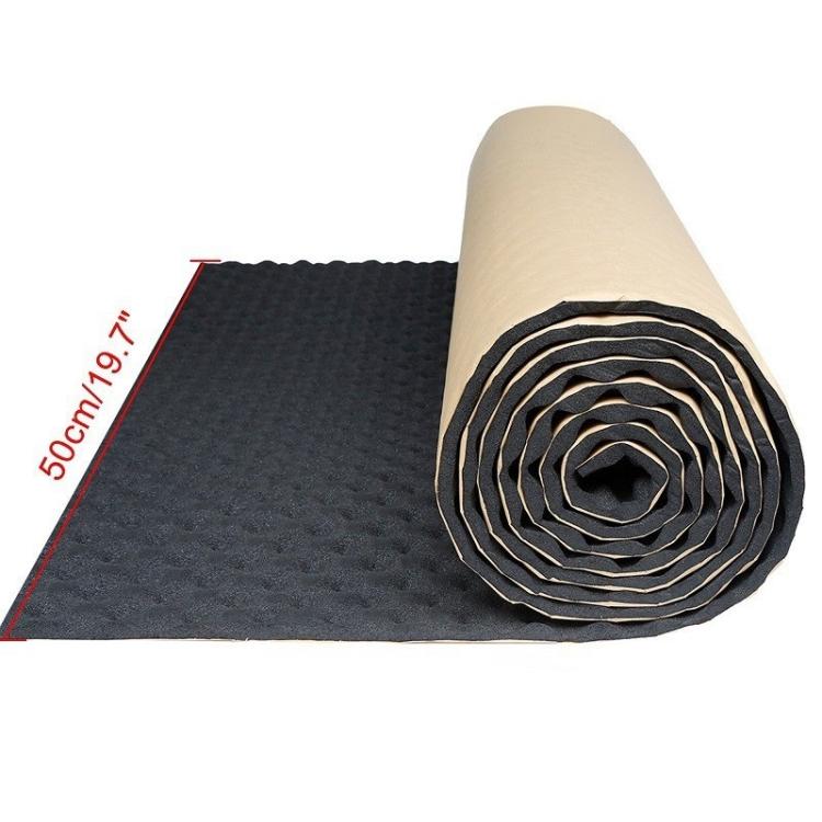 Car Rubber Plastic Self-adhesive Wave Crest Shockproof Sound-absorbing Cotton, 50x50x2cm, 100x50x2cm, 200x50x2cm