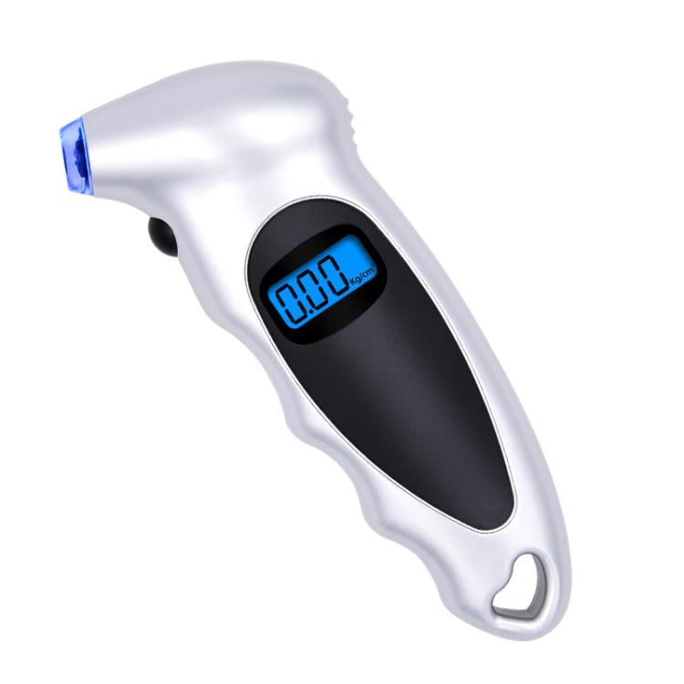 Car High-Precision Detection Digital Display Tire Pressure Gauge, Silver Black, Blue Black, All Black With Velvet