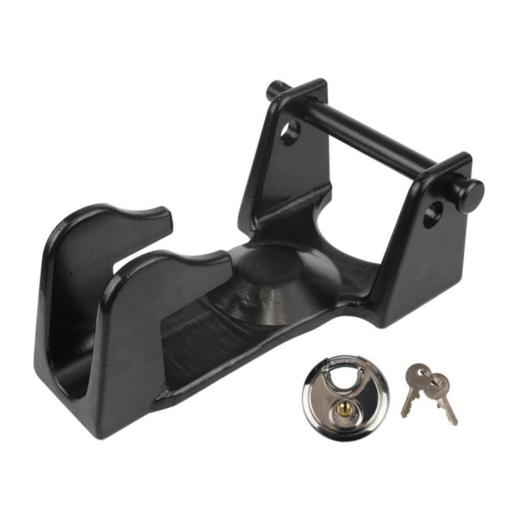 Coupler Gooseneck Hitch Trailer Lock For Heavy Trailer Transporter RV, Black Without Lock, Red Without Lock, Silver Without Lock, Black + Key Lock, Red + Key Lock, Silver + Key Lock, Black + Combination Lock, Red + Combination Lock                     ...