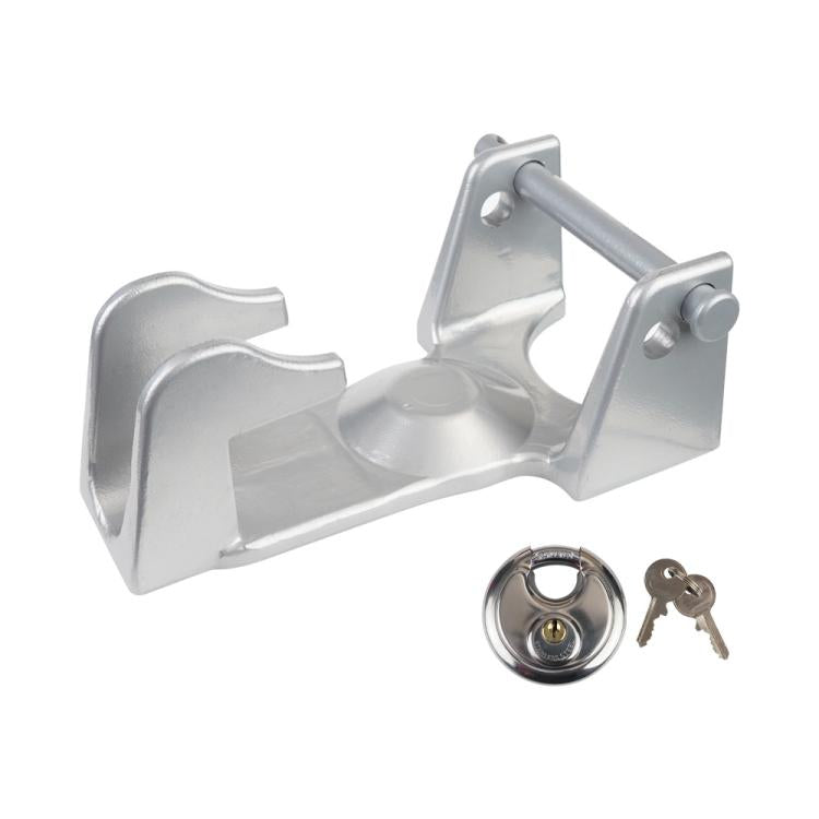 Coupler Gooseneck Hitch Trailer Lock For Heavy Trailer Transporter RV, Black Without Lock, Red Without Lock, Silver Without Lock, Black + Key Lock, Red + Key Lock, Silver + Key Lock, Black + Combination Lock, Red + Combination Lock                     ...