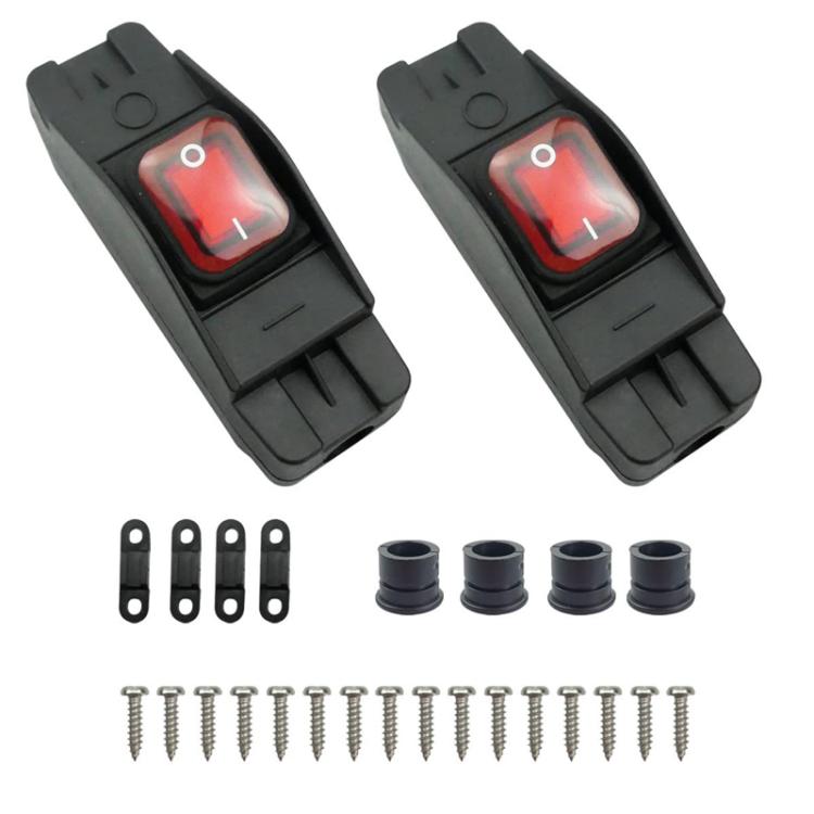 Waterproof Screw-type Wiring High-power High-temperature Resistant Switch, Red 12-24V, Red 220V