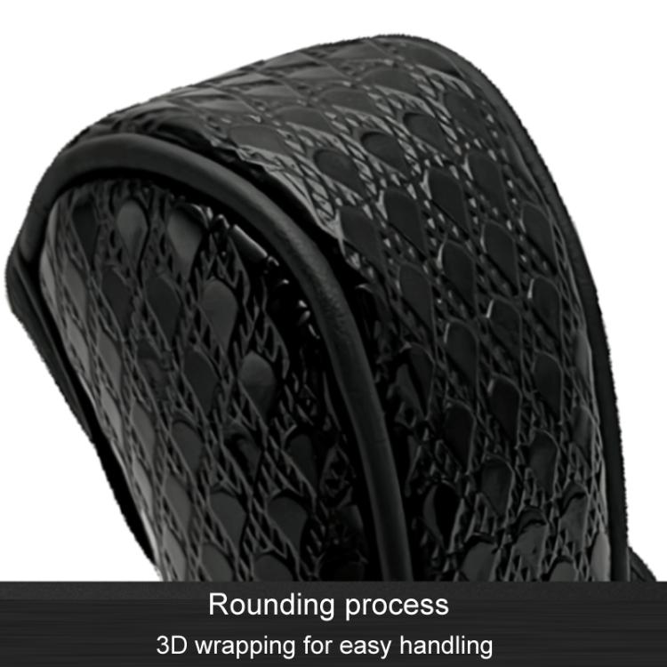 Peacock Pattern Leather Car Gear Shift Protective Cover, Sticky Type Automatic Gear, Zipper Type Manual Gear