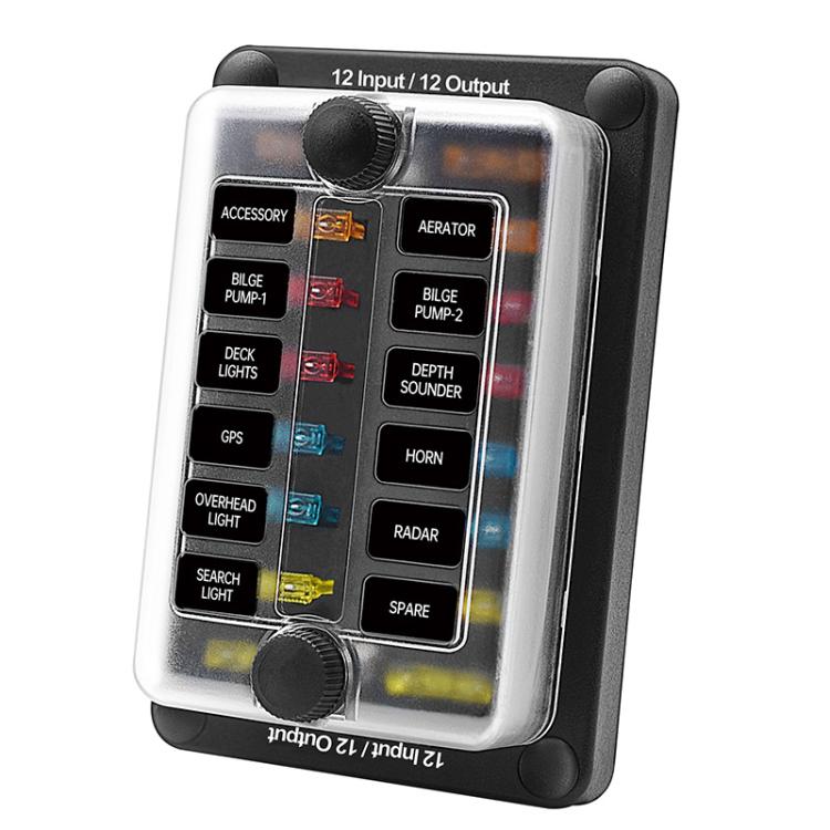 One In And One Out 12-Way Fuse Box LED Indicator With Sticker, ZH-1704B2