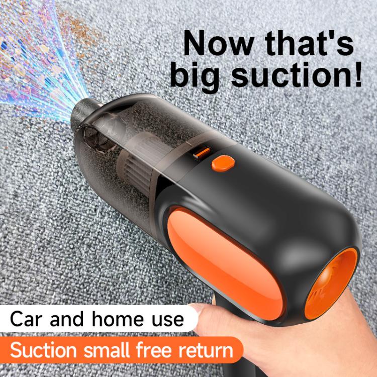HD001 Portable Multifunctional Car Cordless Vacuum Cleaner Safety Hammer Suction Blower All In One Machine, Brushed, Brushless