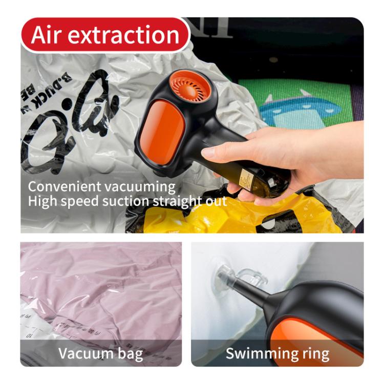 HD001 Portable Multifunctional Car Cordless Vacuum Cleaner Safety Hammer Suction Blower All In One Machine, Brushed, Brushless
