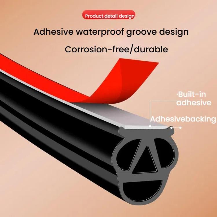 Truck Door Seam Large D Triangle Reinforced Waterproof Rubber Seal Strip, For Truck Door 5m