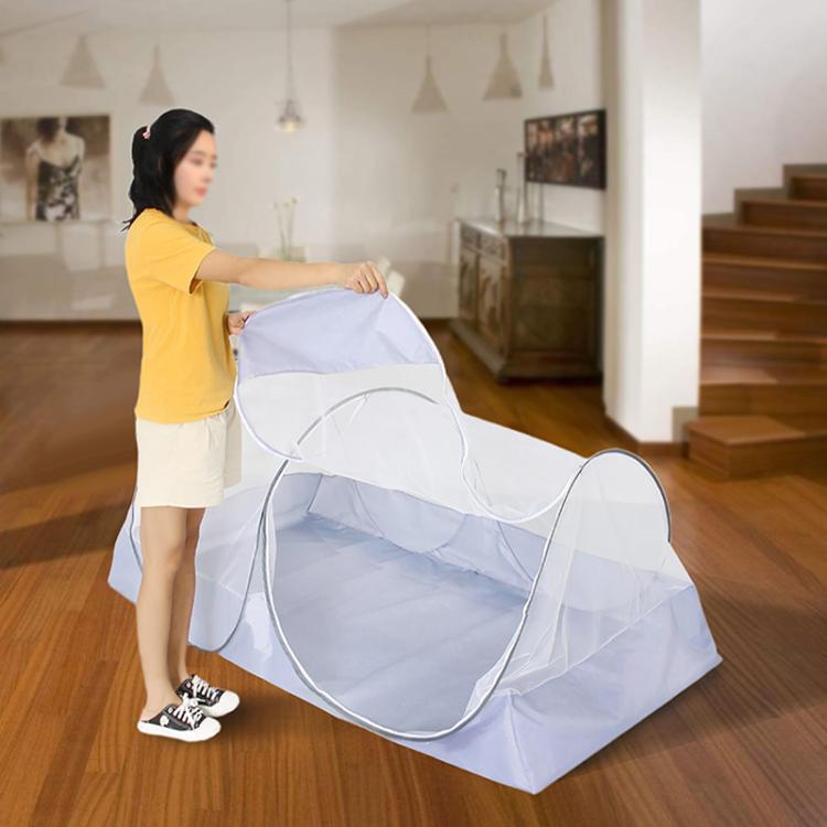 Camping Outdoor Gathering Mosquito Net Free Installation Portable Travel Encrypted Mesh Anti-mosquito Tent, Black Mesh, White Mesh