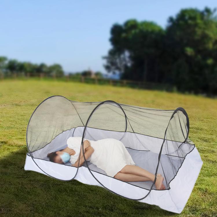 Camping Outdoor Gathering Mosquito Net Free Installation Portable Travel Encrypted Mesh Anti-mosquito Tent, Black Mesh, White Mesh