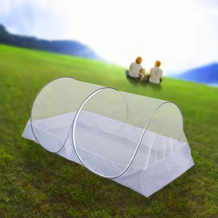 Camping Outdoor Gathering Mosquito Net Free Installation Portable Travel Encrypted Mesh Anti-mosquito Tent, Black Mesh, White Mesh