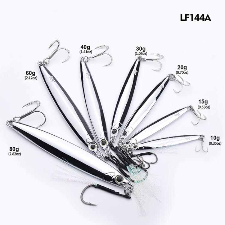 PROBEROS LF144 Zinc Alloy Lure Long-Distance Casting Fast-Draw Spanish Mackerel Mirror Bait, 15g, 20g, 30g, 40g, 60g, 80g, 10g