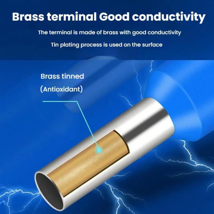 1000pcs /Pack Tube Type Cold Pressed Terminal SV RV Copper Terminal Head, Random Color Delivery, E0508, E0510, E0512, E7506, E7508, E7510, E7512, E1006, E1008, E1010, E1012, E1506, E1508, E1510, E1512, E1518, E2508, E2510, E2512, E2518, E4009, E4010   ...