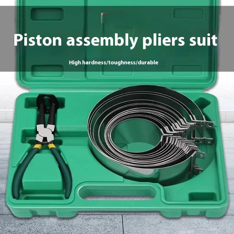 Piston Ring Compressor Clamp Remover Installation Tool Set, 14 In 1 Green