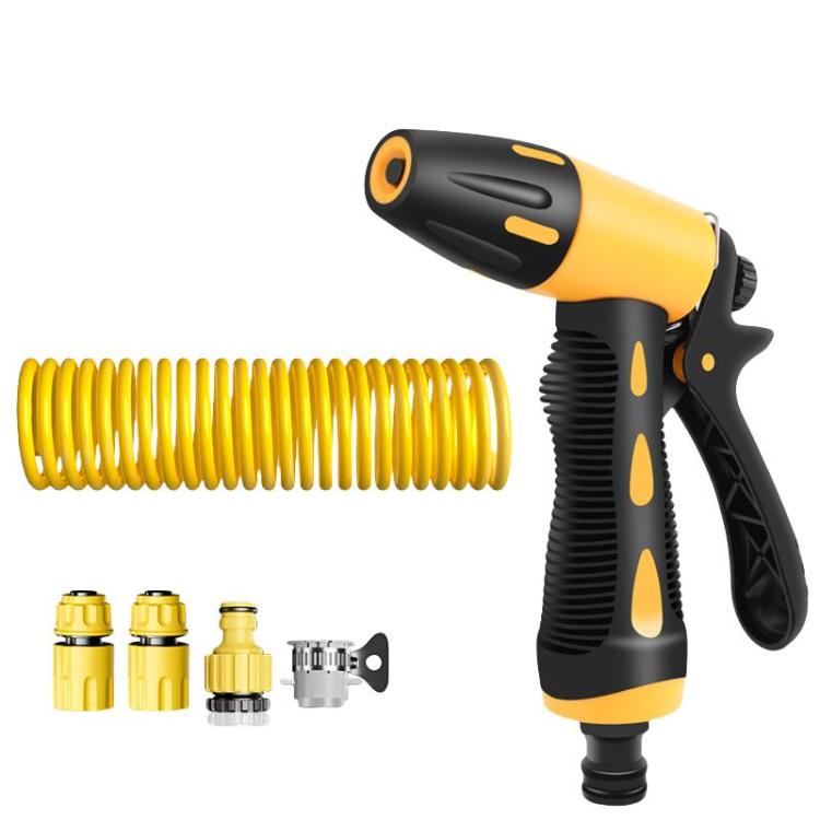 High-pressure Car Wash Sprinkler Household Spray Nozzle Rinse Watering Car Cleaning Tools, No Fittings, With Connectors+10m Spring Tube, With Connectors+20m Spring Tube, With Connectors+30m Spring Tube, With Connectors+10m Spring Tube+Foam Jug         ...