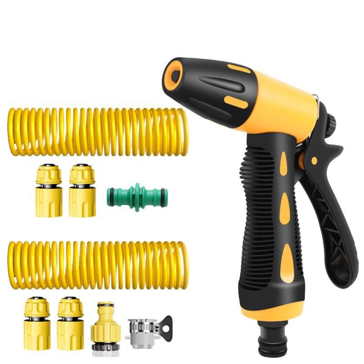 High-pressure Car Wash Sprinkler Household Spray Nozzle Rinse Watering Car Cleaning Tools, No Fittings, With Connectors+10m Spring Tube, With Connectors+20m Spring Tube, With Connectors+30m Spring Tube, With Connectors+10m Spring Tube+Foam Jug         ...