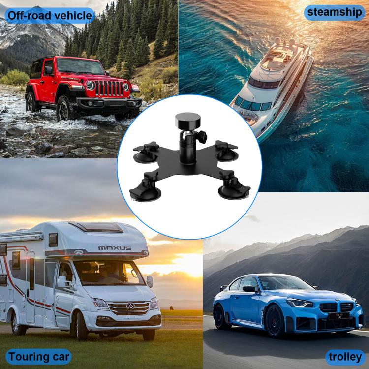 For Starlink Mini Magnetic Car Mount Suction Cup Bracket + Connection Block, S2036