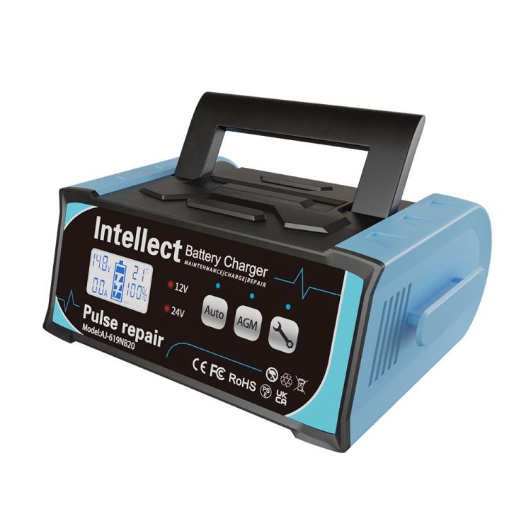12V/24V Car Battery Charger Intelligent Pulse Lead-acid Battery Repair, EU Plug, US Plug, UK Plug, AU Plug
