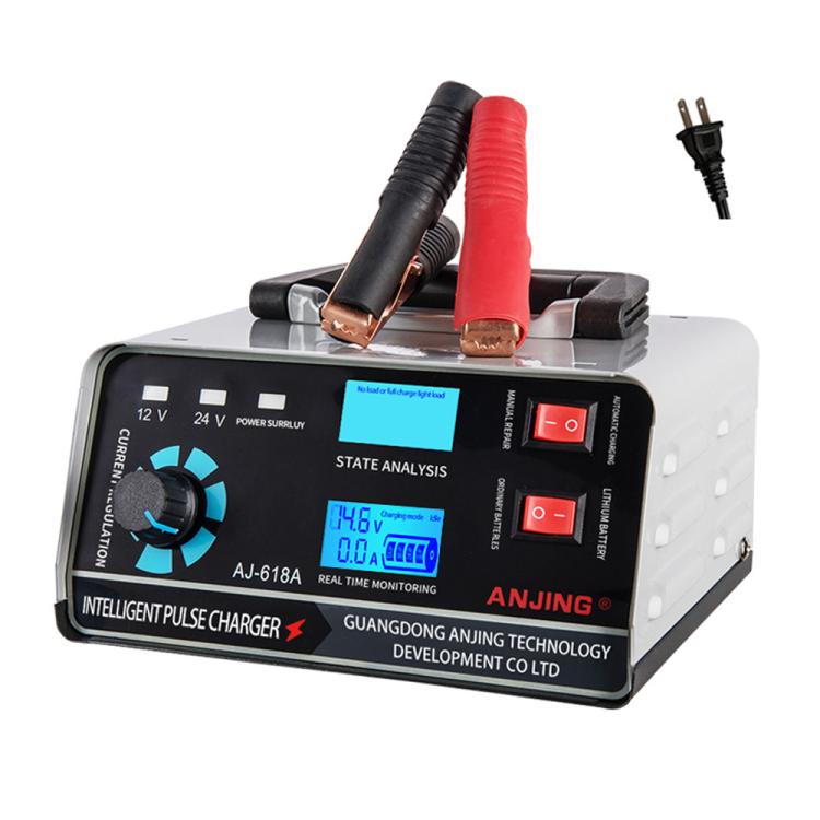ANJING 12-24V Car Motorcycle Battery Charger Pure Copper Intelligent Pulse Repair, EU Plug, US Plug, UK Plug, AU Plug