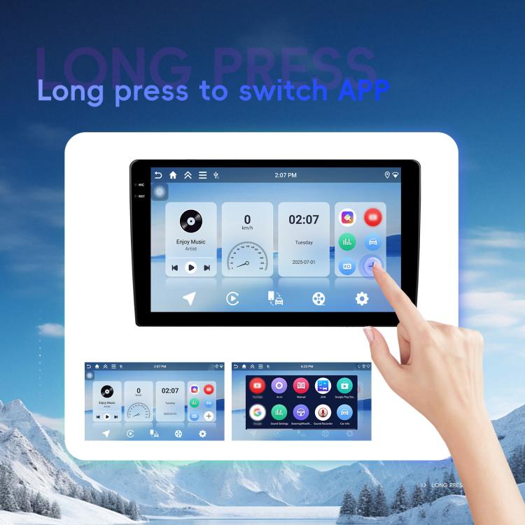 Universal Android 15 Central Control Large Screen Car Wireless Carplay Navigation Integrated Machine, 9 inch 4+64G, 9 inch 4+128G, 10 inch 4+64G, 10 inch 4+128G