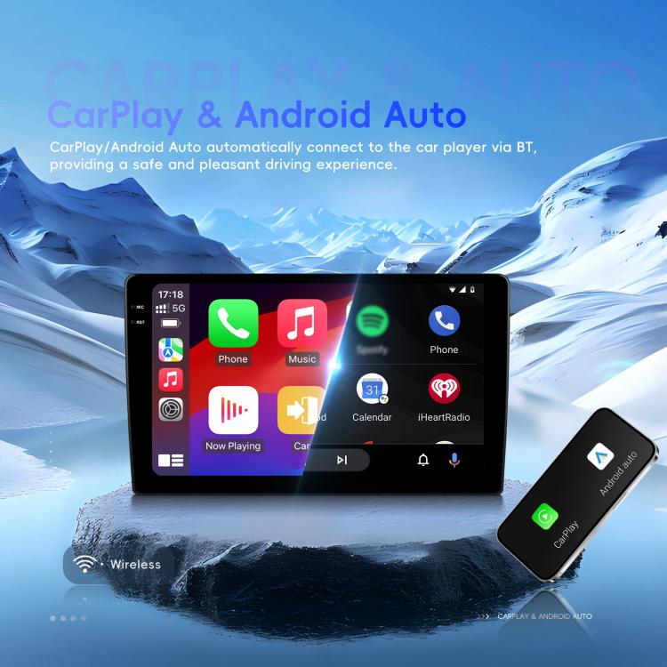 Universal Android 15 Central Control Large Screen Car Wireless Carplay Navigation Integrated Machine, 9 inch 4+64G, 9 inch 4+128G, 10 inch 4+64G, 10 inch 4+128G