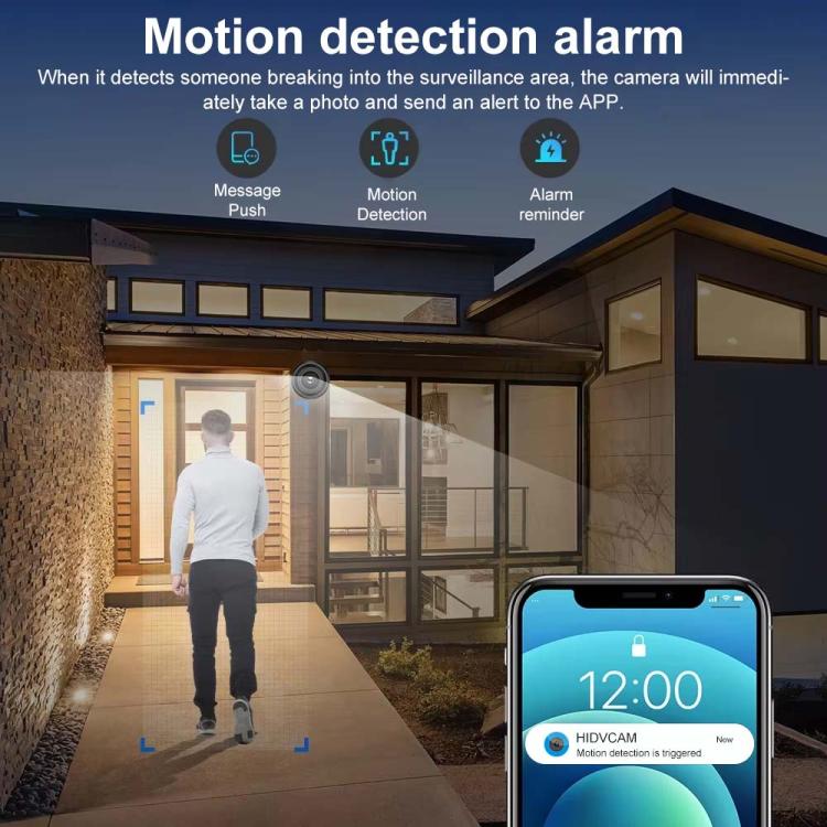Mini Portable Multi-function Monitoring Fisheye Wide Angle Lens, C8