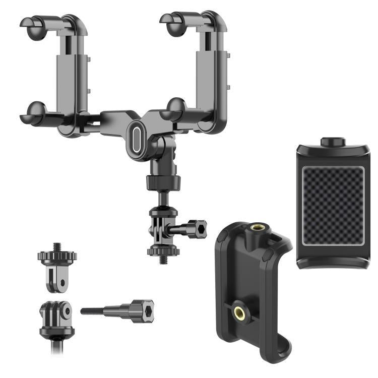 Car Rearview Mirror Bracket Camera Mobile Phone Fixing Base Accessories, With Phone Clip
