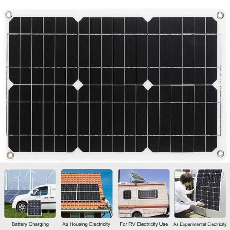 Gurxun 200W Modified Wave Inverter With 18W Solar Panel + 30A Controller Dual Socket + 2 USB + 2 Type-C Ports, Universal Socket 12V To 220V, Universal Socket 12V To 110V, EU Plug 12V To 220V, US Plug 12V To 110V, Brazil Plug 12V To 220V                ...