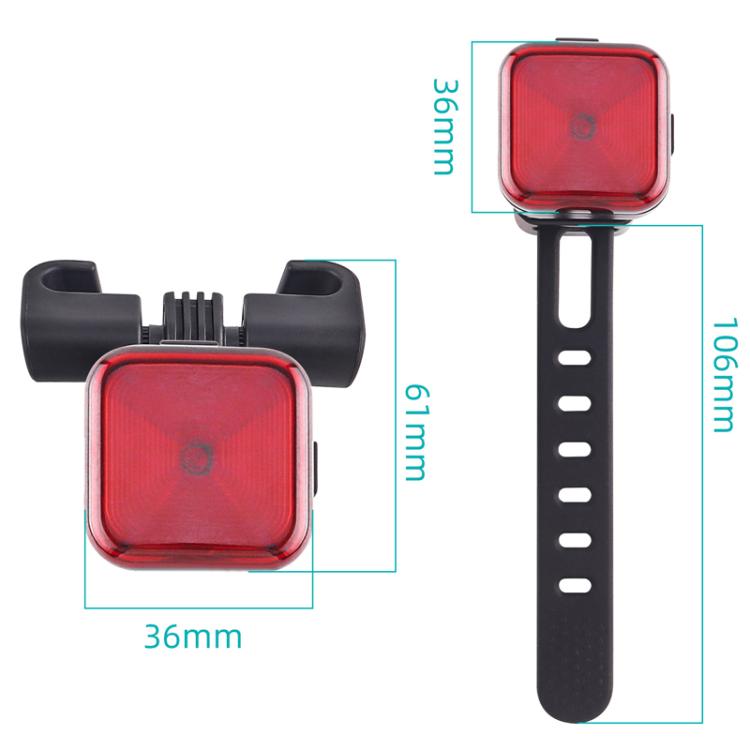 Bicycle Charging Taillights Smart Brake Sensing Taillights Night Riding Waterproof Warning Lights, Seat Cushion, Seat Post
