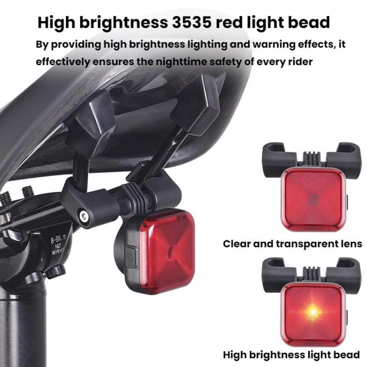 Bicycle Charging Taillights Smart Brake Sensing Taillights Night Riding Waterproof Warning Lights, Seat Cushion, Seat Post