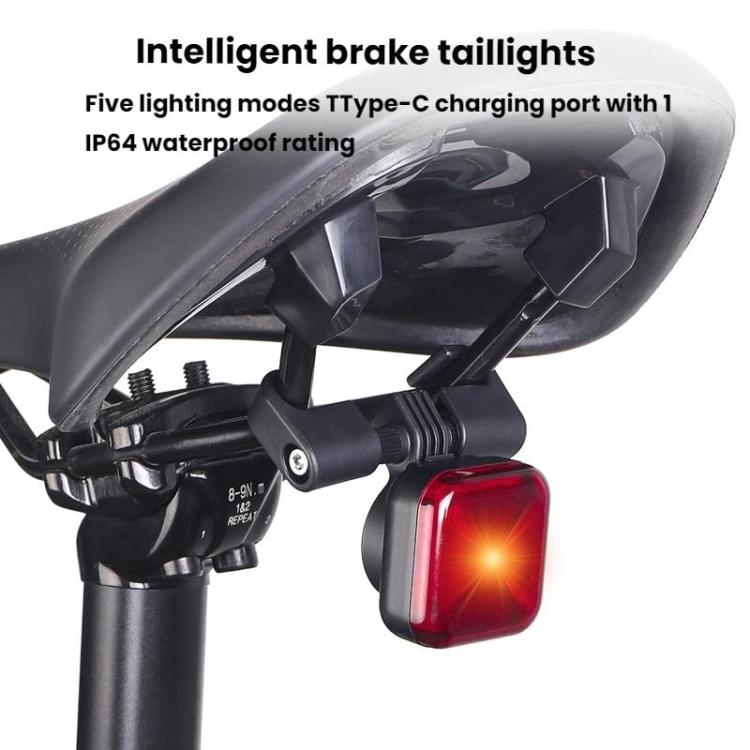 Bicycle Charging Taillights Smart Brake Sensing Taillights Night Riding Waterproof Warning Lights, Seat Cushion, Seat Post