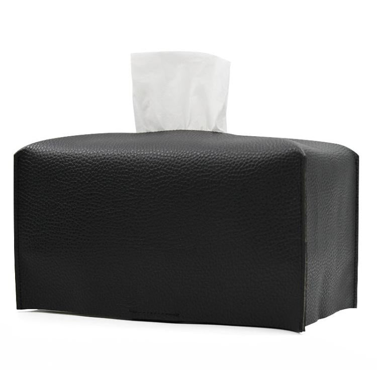 Square Leather Paper Towel Box Paper Towel Bedroom Tissue Box, 24x12.5x12.5cm, 12.5x12.5x12cm
