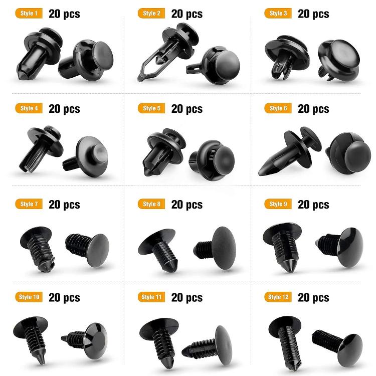 240pcs/Set Boxed Automotive Buckle Mixed Parts Tool, 240pcs/Set