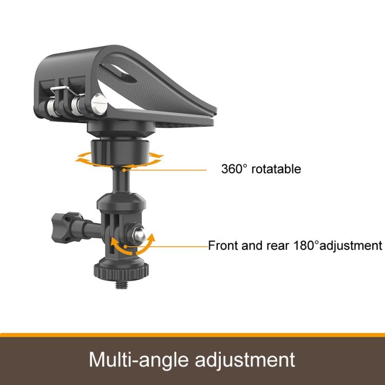 Car Sun Visor Bracket Panoramic Sports Camera Phone Vehicle Mount Base, With Phone Clip