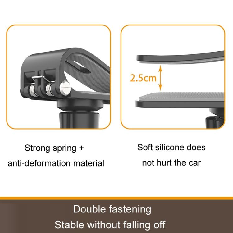 Car Sun Visor Bracket Panoramic Sports Camera Phone Vehicle Mount Base, With Phone Clip