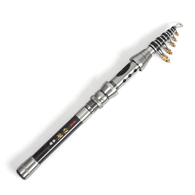 TOPLINE TACKLE Ultra-short Mini Carbon Fishing Rod Retractable Handle Telescopic Fishing Rod, 1.5m, 1.8m, 2.1m, 2.4m