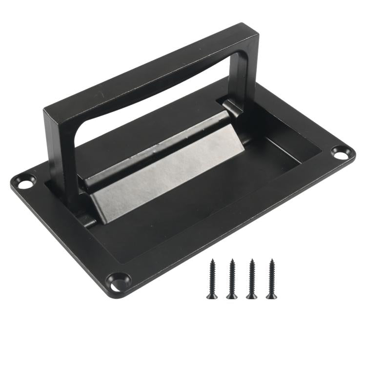 Recessed Foldable Invisible Handle for RV Boat Deck Hatches, Black, Black with Screws, Silver, Silver with Screws