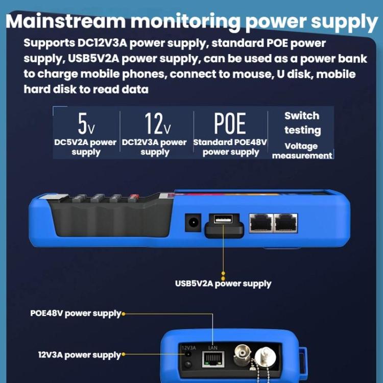 IPC9310Plus-N 4.5 Inch Engineering Tester Network Analog Coaxial Video Surveillance Tester, IPC9310Plus-N(US Plug), IPC9310Plus-N(EU Plug), IPC9310Plus-N(UK Plug), IPC9310Plus-N(AU Plug)
