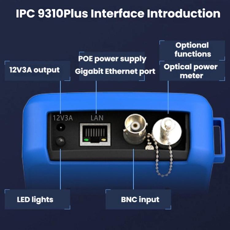 IPC9310Plus-N 4.5 Inch Engineering Tester Network Analog Coaxial Video Surveillance Tester, IPC9310Plus-N(US Plug), IPC9310Plus-N(EU Plug), IPC9310Plus-N(UK Plug), IPC9310Plus-N(AU Plug)