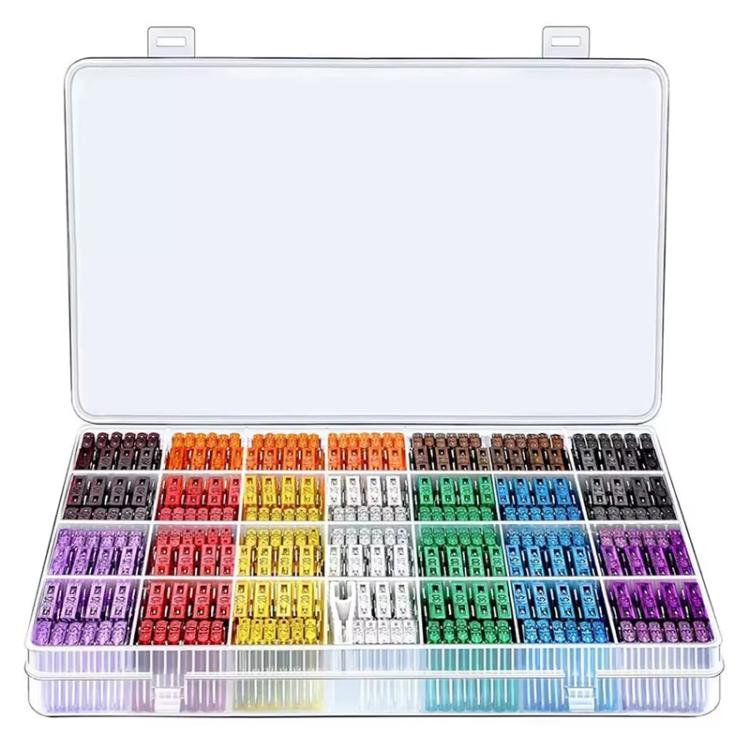 Car Small Medium Size Blade Fuse Assortment Kit, 300pcs Zinc Sheets