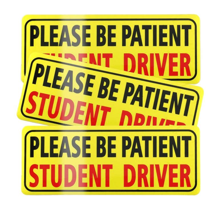10pcs New Driver Car Probationary Sticker Reflective Magnetic Warning Sticker, 2, 4