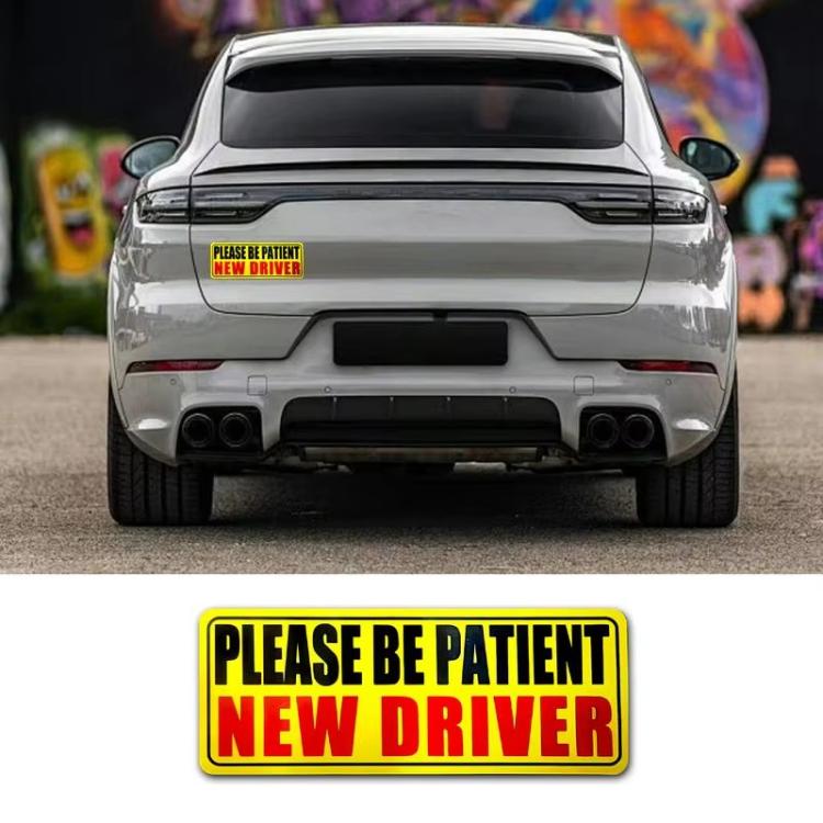 10pcs New Driver Car Probationary Sticker Reflective Magnetic Warning Sticker, 2, 4