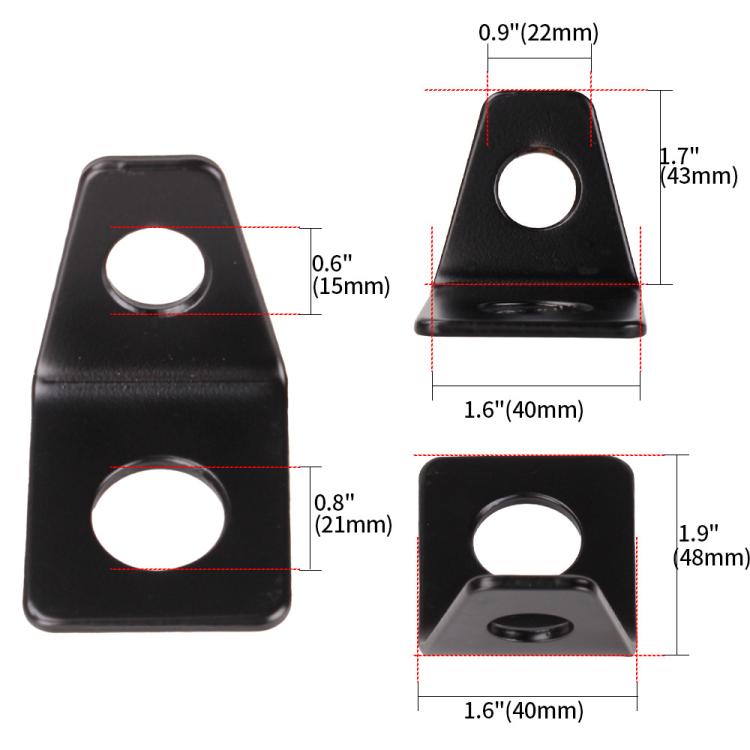 2pcs L-shaped Seat Belt Anchor For Automotive Modification