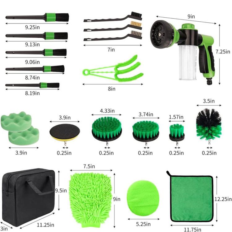 Car Cleaning Brush Air Vent Brush Drill Brush Set Car Washing Tools S, 21pcs, 26pcs, 25pcs, 23pcs