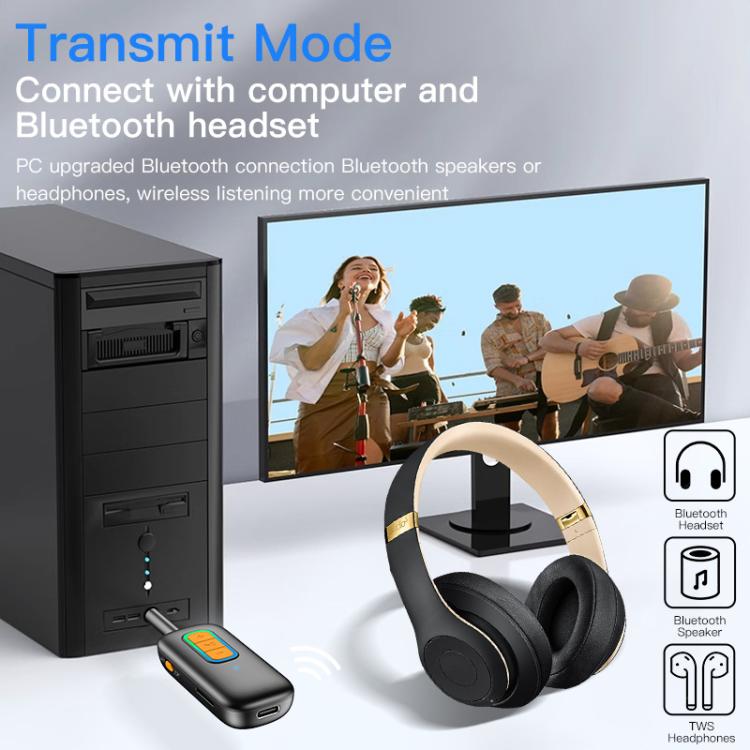 Wireless Bluetooth 5.4 Receiver Transmitter Car AUX Navigation Audio Adapter, Y6