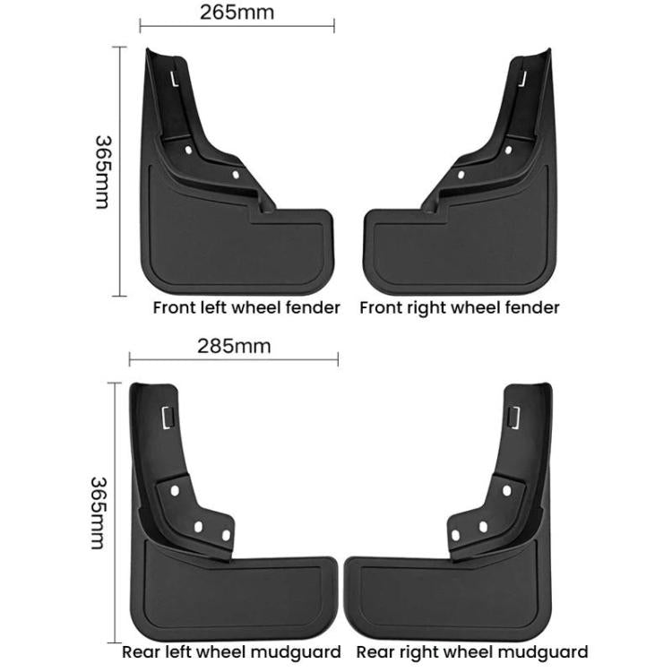 4pcs Car Tire Mudguard, For Ford F-150 Lightning 2021-2024
